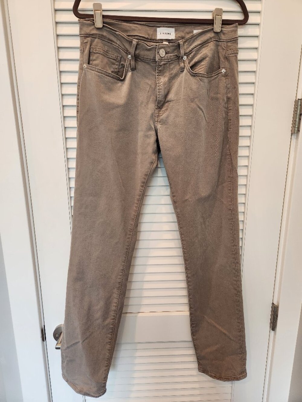 Frame L'Homme Slim Fit Five-Pocket Twill Pants - 32